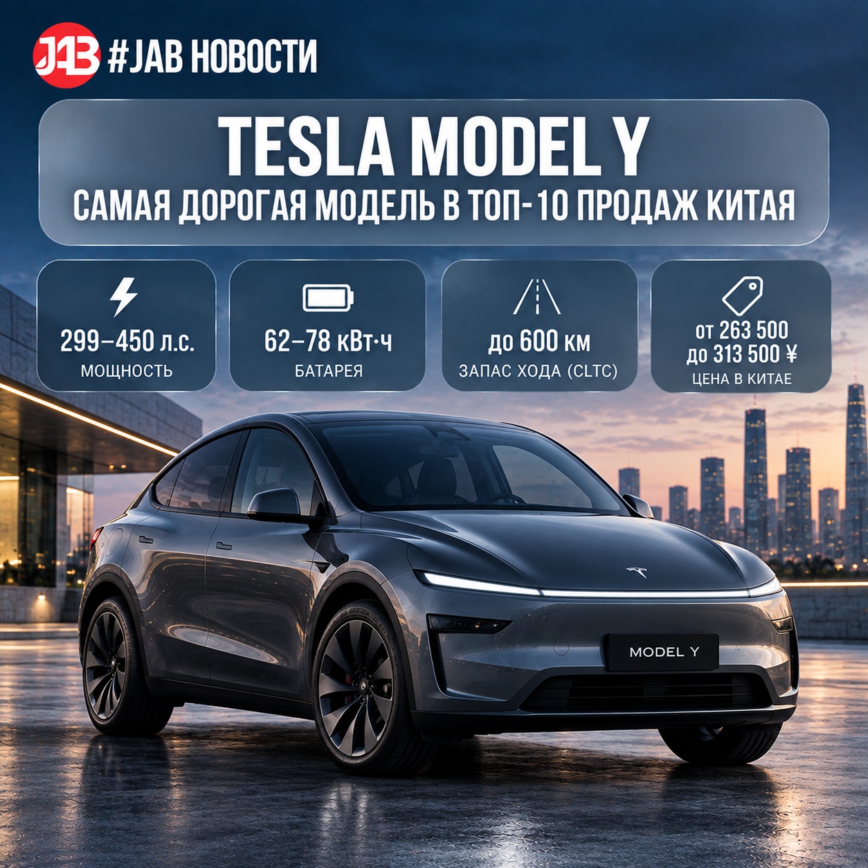 Tesla Model Y &mdash; самая дорогая модель в топ-10